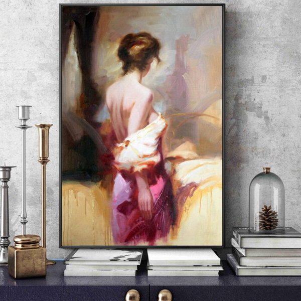 Girl Playing the Violin and Dancer Girl Wall Art Canvas Print - Image 2
