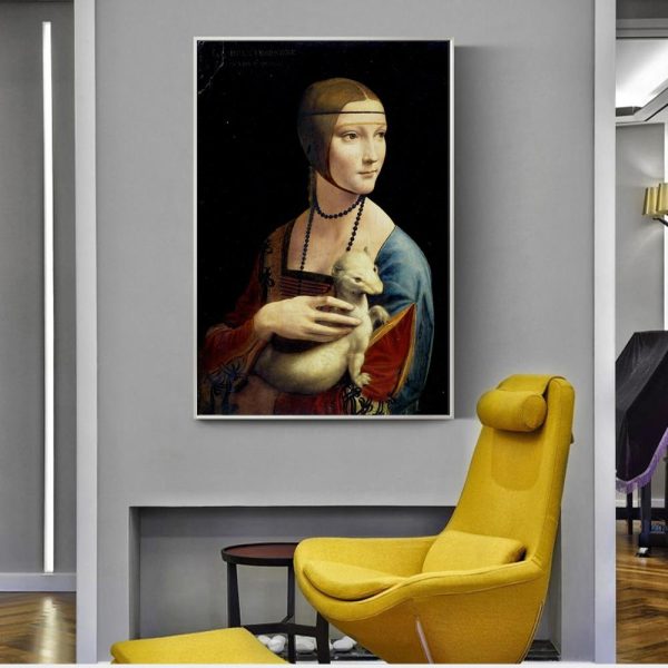 The Lady with an Ermine Leonardo Da Vinci Wall Art Canvas Print - Image 6