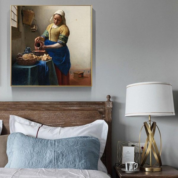 The Milkmaid Johannes Vermeer Wall Art Canvas Print - Image 6