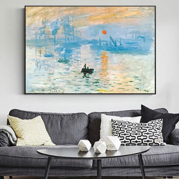 Impression Sunrise Claude Monet Wall Art Canvas Print