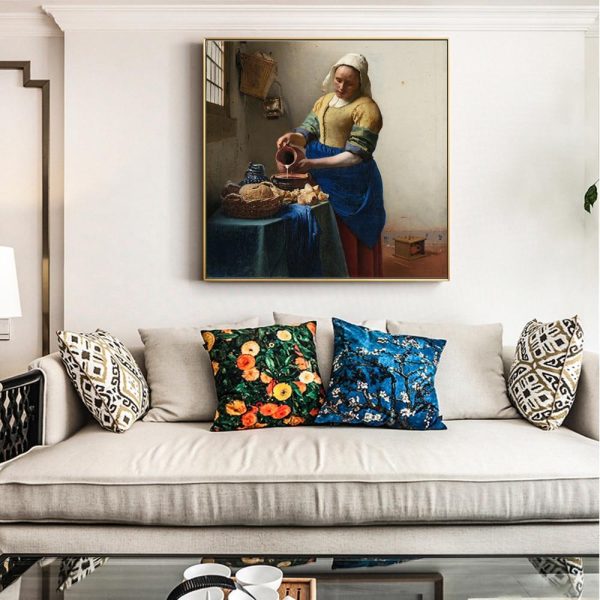 The Milkmaid Johannes Vermeer Wall Art Canvas Print - Image 2