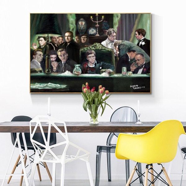 Godfather Gangsters Classic Movie Wall Art Canvas Print - Image 4