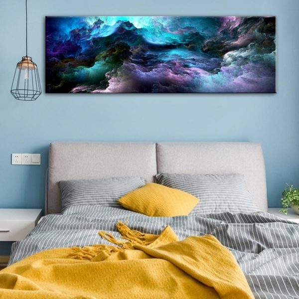 Dark Space Clouds Wall Art Canvas Print - Image 6