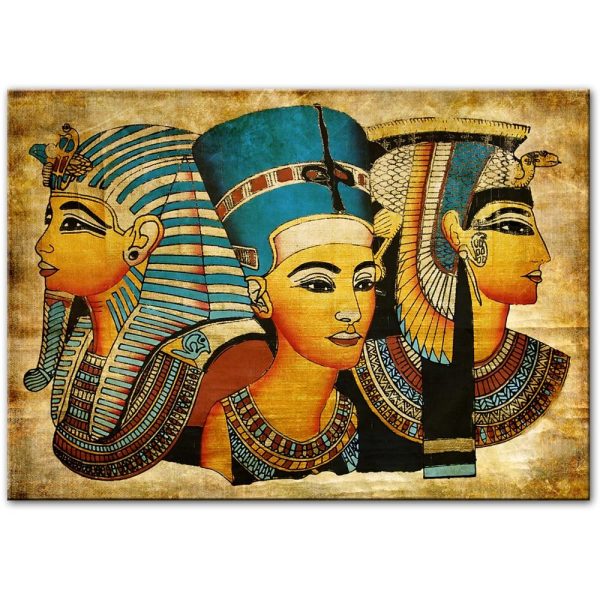 King Tut, Nefertiti and Cleopatra Wall Art Canvas Print - Image 3