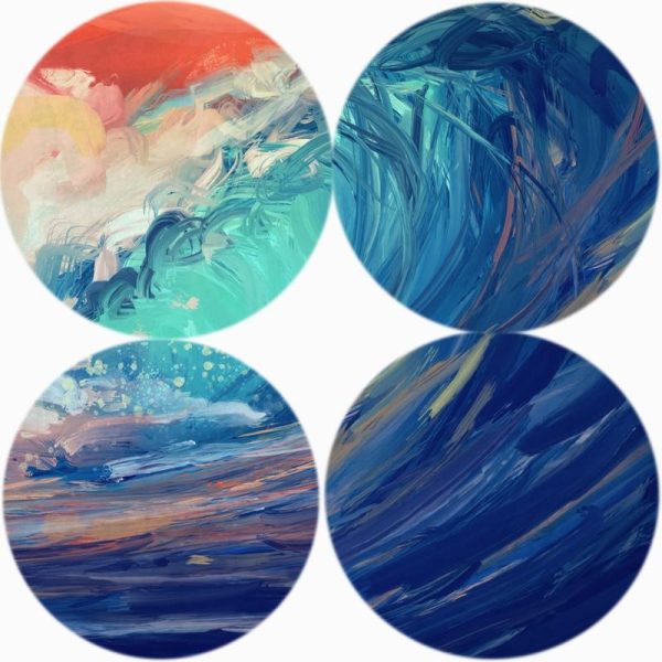 Abstract Sea Wave Wall Art Canvas Print - Image 5
