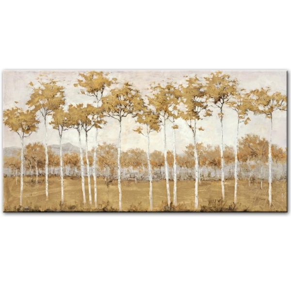 Golden Trees Wall Art Canvas Print - Image 3