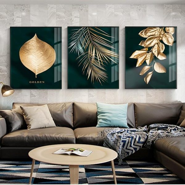 Gold Leaf Canvas Abstract Painting