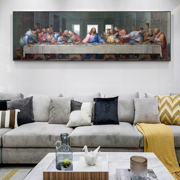 The Last Supper of Jesus Leonardo da Vinci Wall Canvas Print