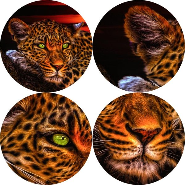 Leopard at Sunset Canvas Art Painting Wall Poster - Image 4