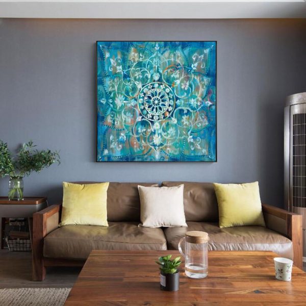 Abstract Magic Mandala Wall Art Canvas Print - Image 2