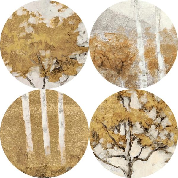 Golden Trees Wall Art Canvas Print - Image 4