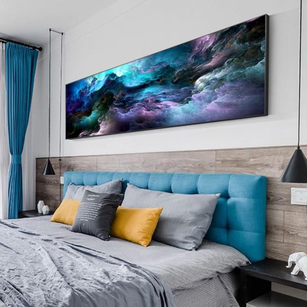Dark Space Clouds Wall Art Canvas Print - Image 5