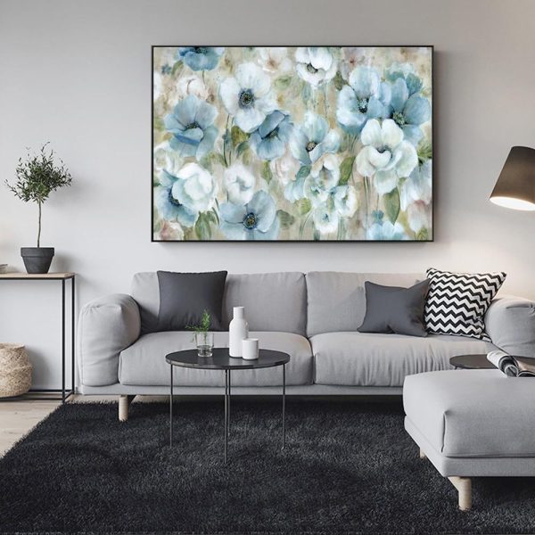 Abstract White Orchids Wall Art Canvas Print - Image 6