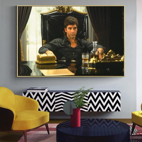 Tony Montana Modern Portrait Wall Art Canvas Print