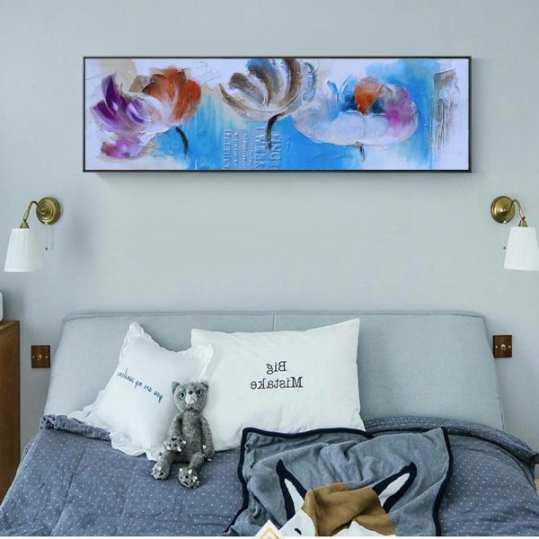 Abstract Flowers Oil Canvas Wall Paintings - Image 4