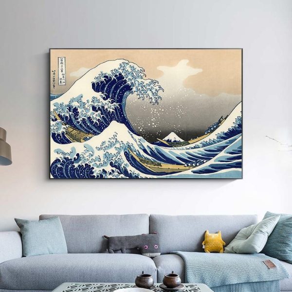 The Great Wave off Kanagawa Canvas Katsushika Hokusai Wall Art Canvas Print