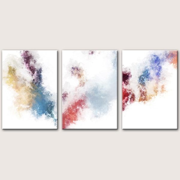 Abstract Splash of Paint Soft Colors Wall Art Canvas Print - Image 2