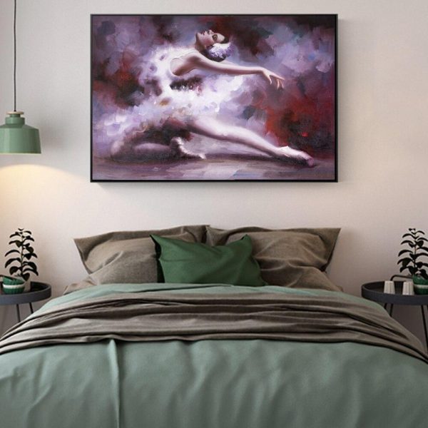 Abstract Dancing Ballerina Wall Art Canvas Print - Image 5