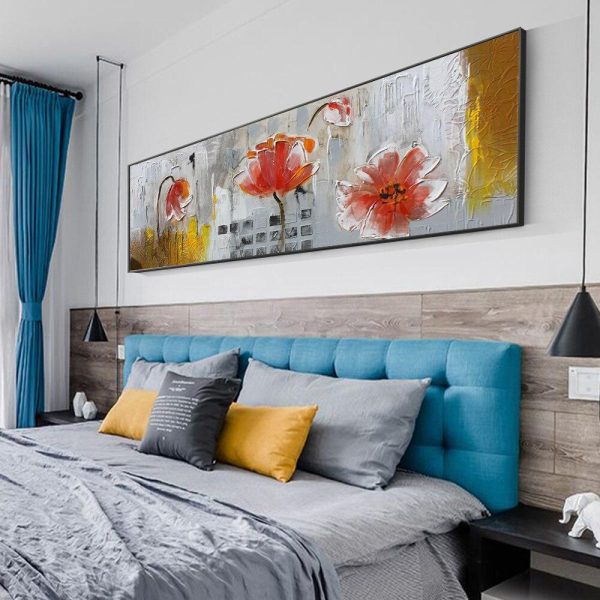 Abstract Flowers Oil Canvas Wall Paintings - Image 3