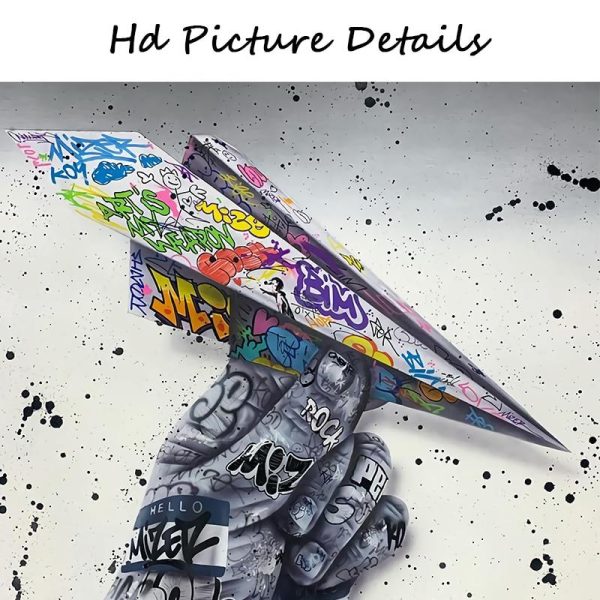 Hand with Paper Airplane Canvas Print Picture - Image 6