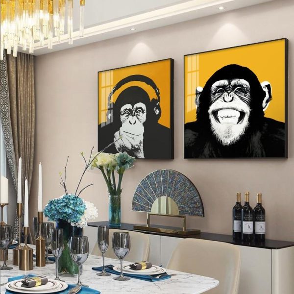 Graffiti Funny Orangutan Wall Art Canvas Picture - Image 4