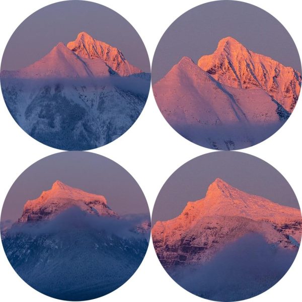 Snowy Montain Sunset Wall Art Canvas Print - Image 4