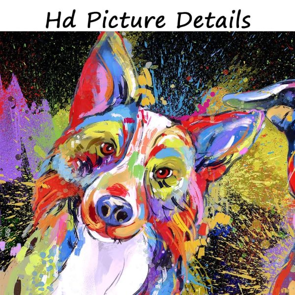 Colorful Funny Dogs Wall Art Canvas Print - Image 4