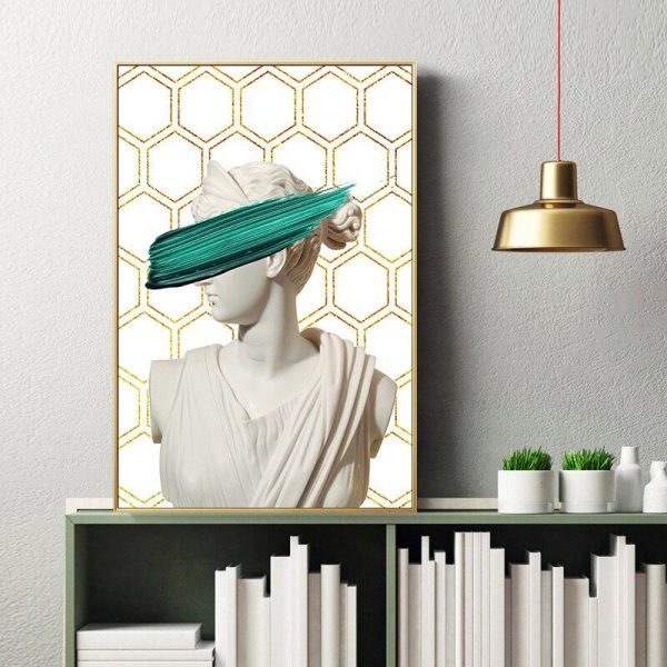 Funny David Sculpture Wall Art Canvas Print - Image 5