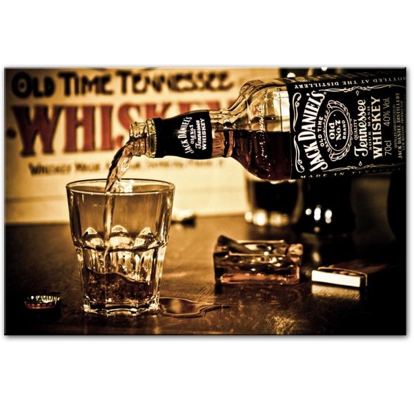 Whiskey Jack Daniels Wall Art Canvas Print - Image 3