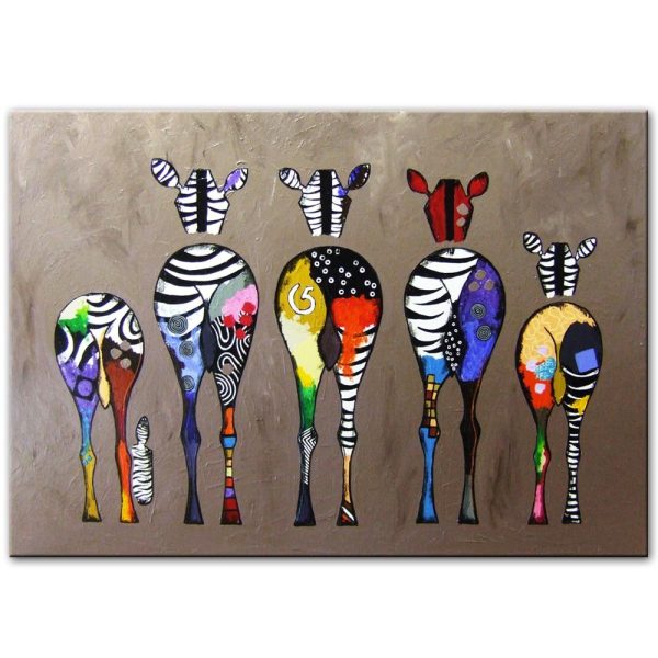 Abstract Zebra Canvas Art Paintings - Image 3
