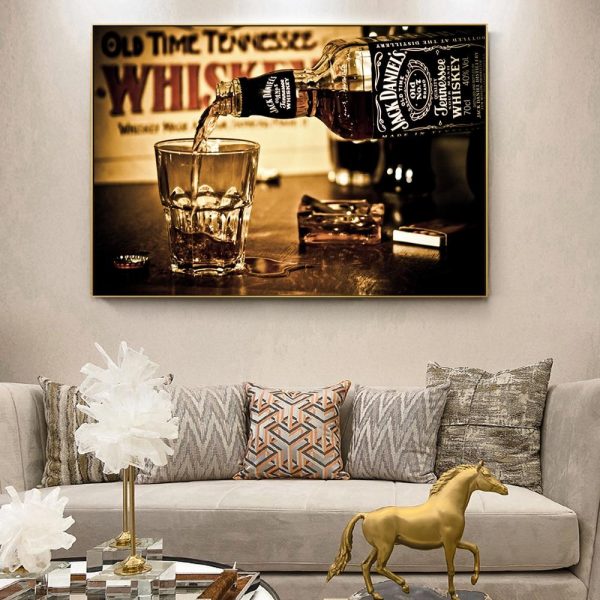Whiskey Jack Daniels Wall Art Canvas Print