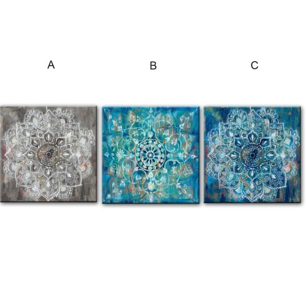 Abstract Magic Mandala Wall Art Canvas Print - Image 3