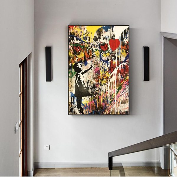 Girl with Balloon Canvas Print Picture - Image 2