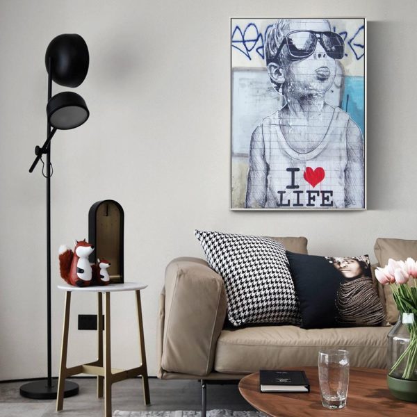 Happy Boy in Sunglasses Wall Art Canvas Print - Image 4