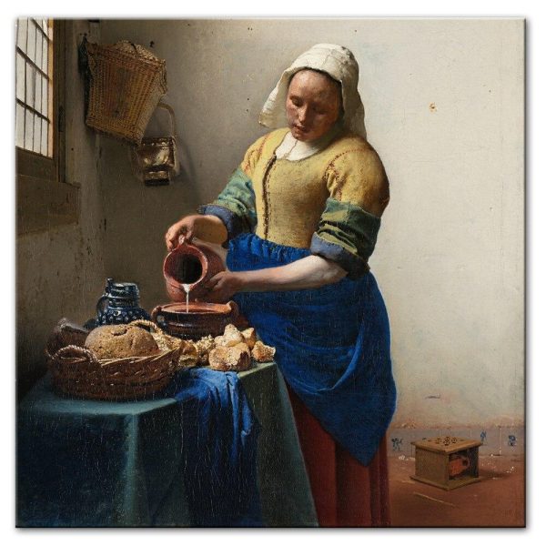 The Milkmaid Johannes Vermeer Wall Art Canvas Print - Image 3