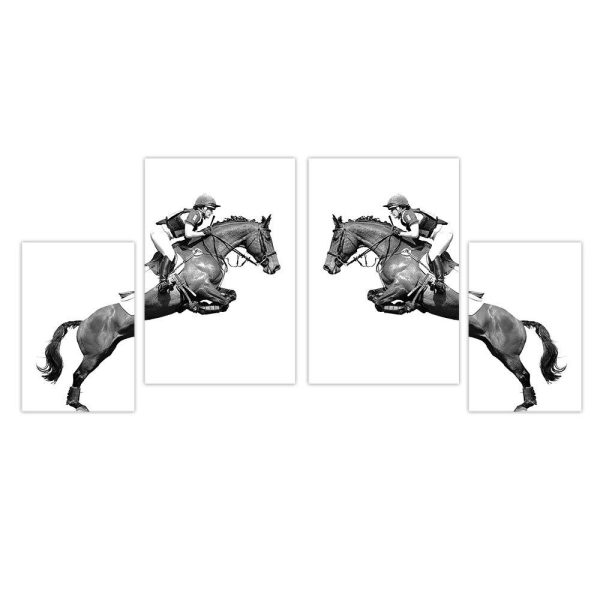 Jockey on Horse Wall Art Canvas Print - Image 3