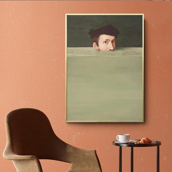 Creative Portrait Famous Paintings Spoof Wall Art Canvas Print - Image 2