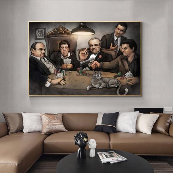Godfather Gangsters Classic Movie Wall Art Canvas Print - Image 3