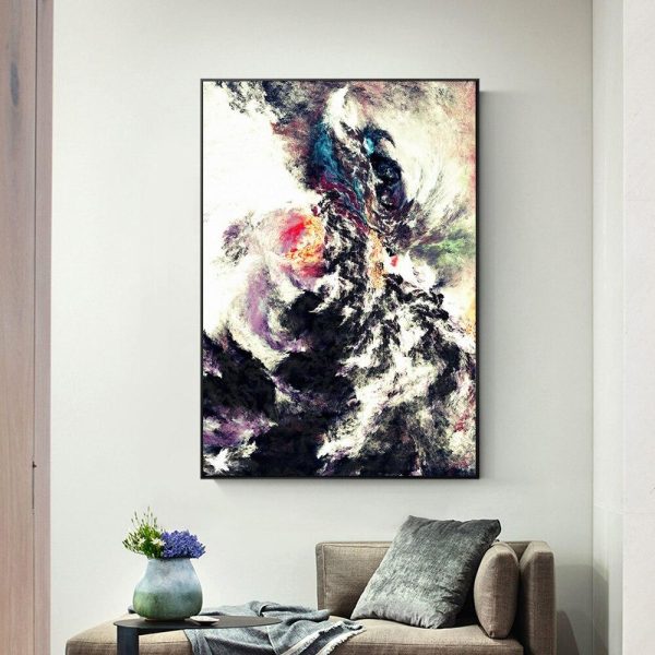 Colorful Cloud Wall Art Canvas Print - Image 4