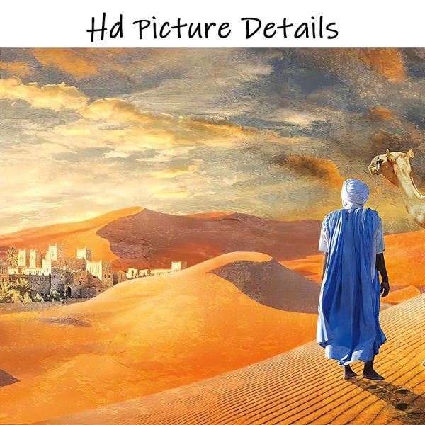 Desert Landscape Bedouin with Camel Wall Art Canvas Print - Image 5