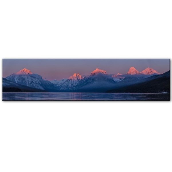 Snowy Montain Sunset Wall Art Canvas Print - Image 3
