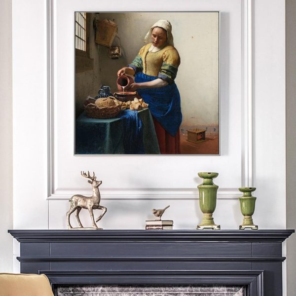 The Milkmaid Johannes Vermeer Wall Art Canvas Print - Image 5