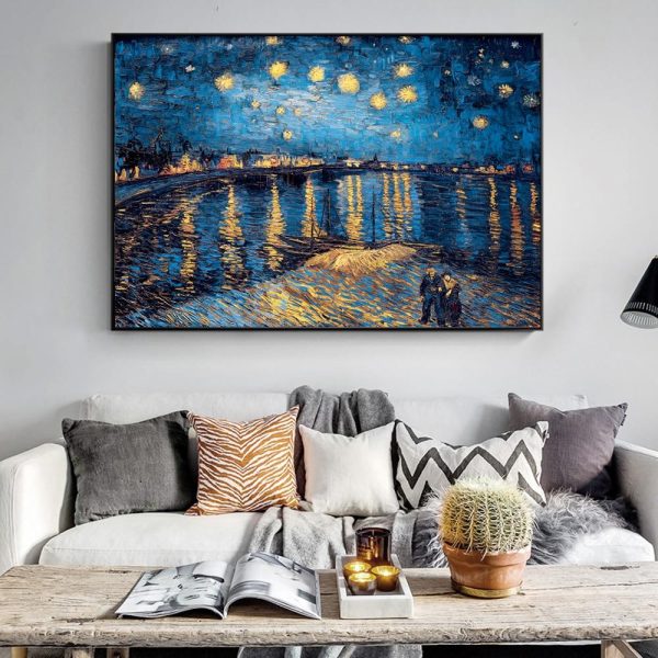 Starry Night Van Gogh Wall Art Canvas Print