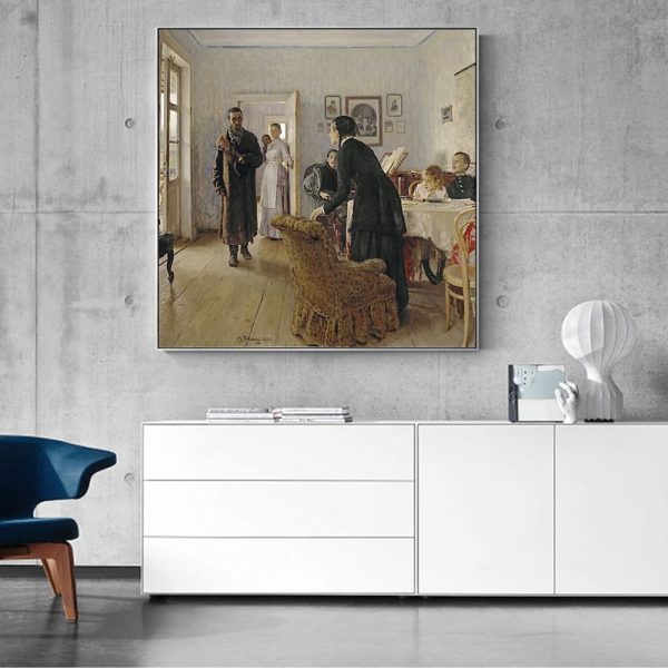 Unexpected Homecoming Ilya Repin Wall Art Canvas Print - Image 5