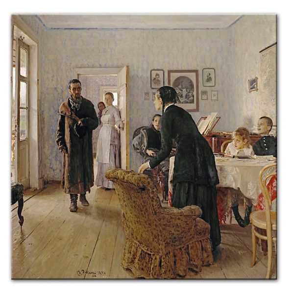 Unexpected Homecoming Ilya Repin Wall Art Canvas Print - Image 3