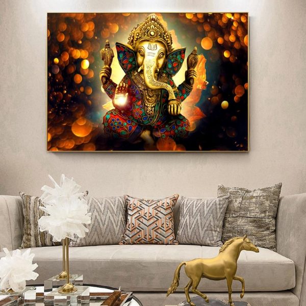 God Ganesha Wall Art Canvas Print