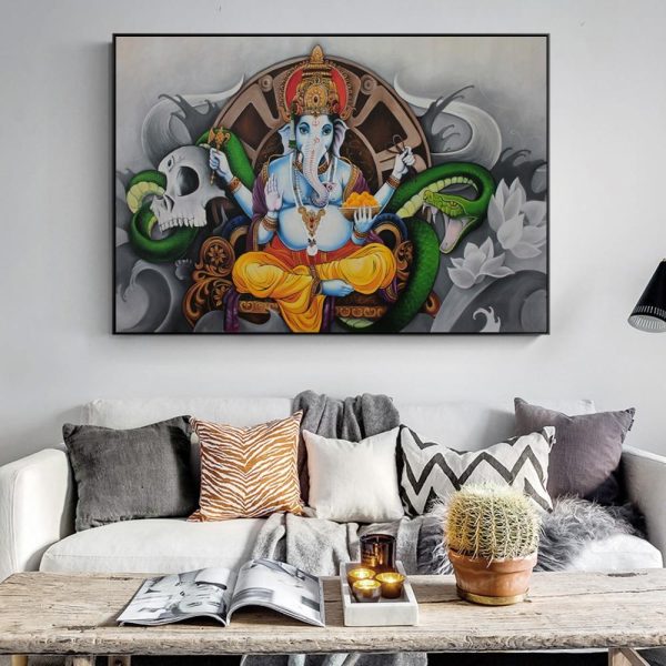 God Ganesha Wall Art Canvas Print - Image 4