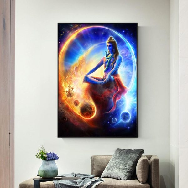 God Shiva Hinduism Canvas Print Wall Art Picture