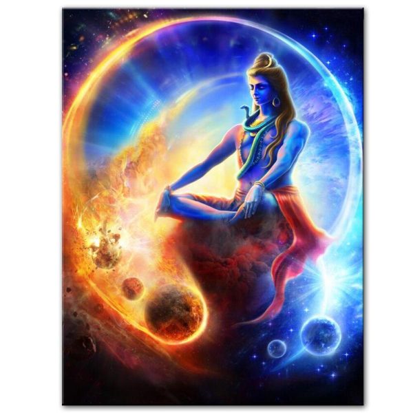 God Shiva Hinduism Canvas Print Wall Art Picture - Image 3