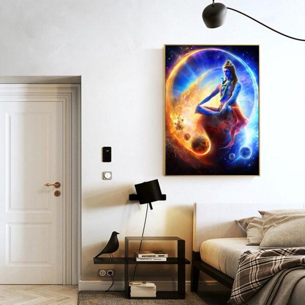 God Shiva Hinduism Canvas Print Wall Art Picture - Image 2